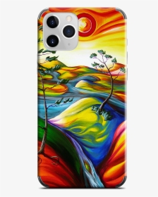 Summer Oasis Iphone Skin   Data Mfp Src //cdn - Painting Of Flowers Swaying In The Wind, HD Png Download, Transparent PNG